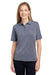 Nautica N17974 Womens Sun Surfer Short Sleeve Polo Shirt Vintage Navy Blue Model Front