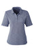 Nautica N17974 Womens Sun Surfer Short Sleeve Polo Shirt Vintage Navy Blue Flat Front