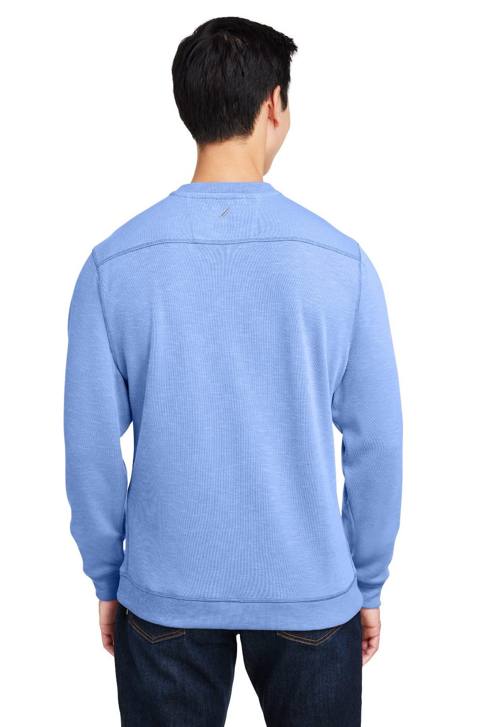 Nautica N17989 Mens Sun Surfer Supreme Crewneck Sweatshirt Vintage Mavi Blue Model Back