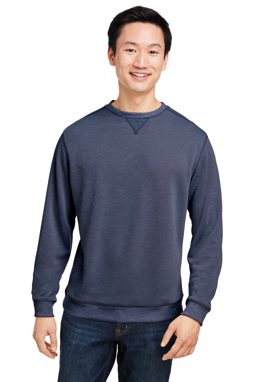 Nautica N17989 Mens Sun Surfer Supreme Crewneck Sweatshirt Vintage Navy Blue Model Front