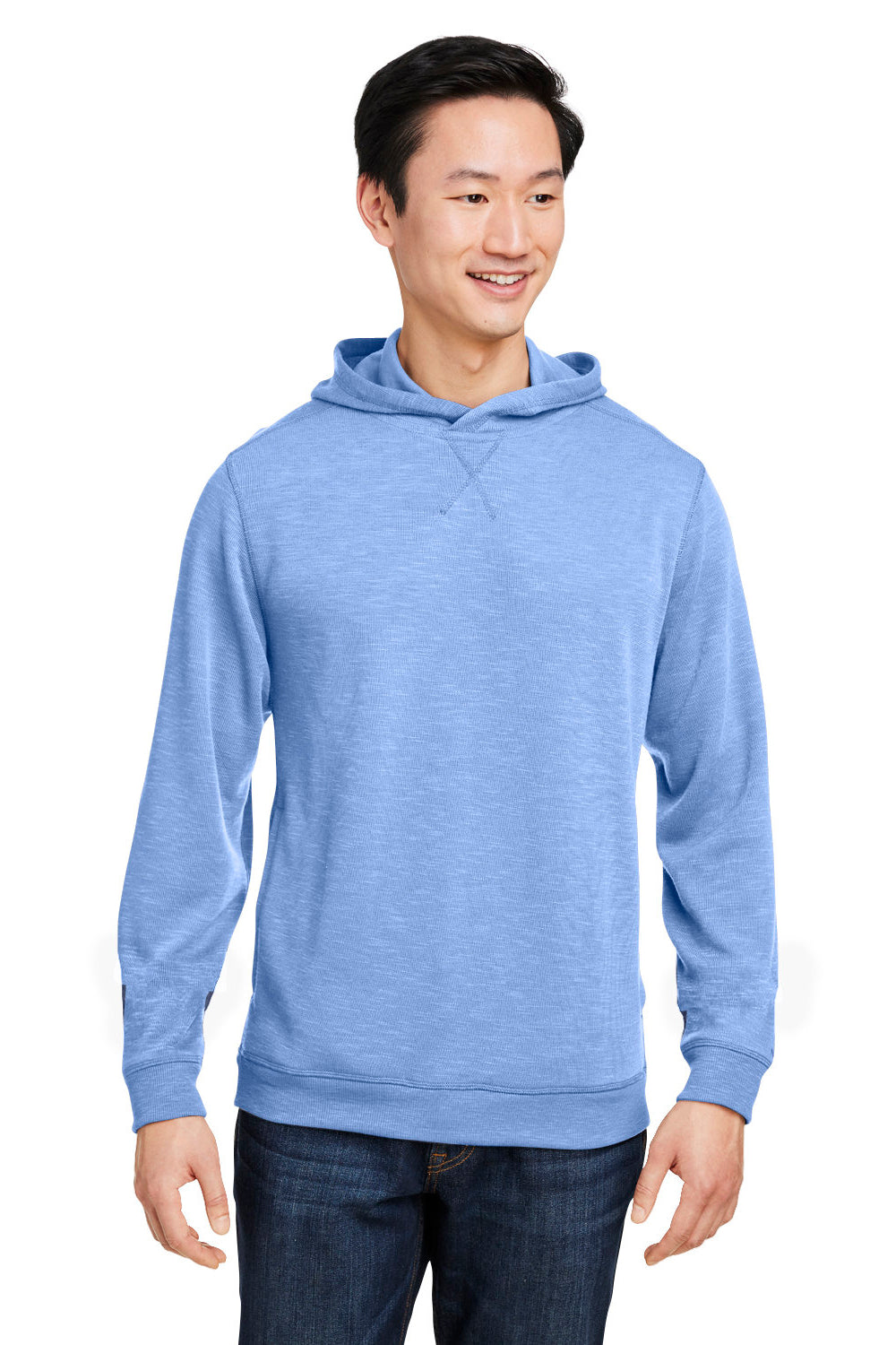 Nautica N17990 Mens Sun Surfer Supreme Hooded Sweatshirt Hoodie w/ Pockets Vintage Mavi Blue Model Front