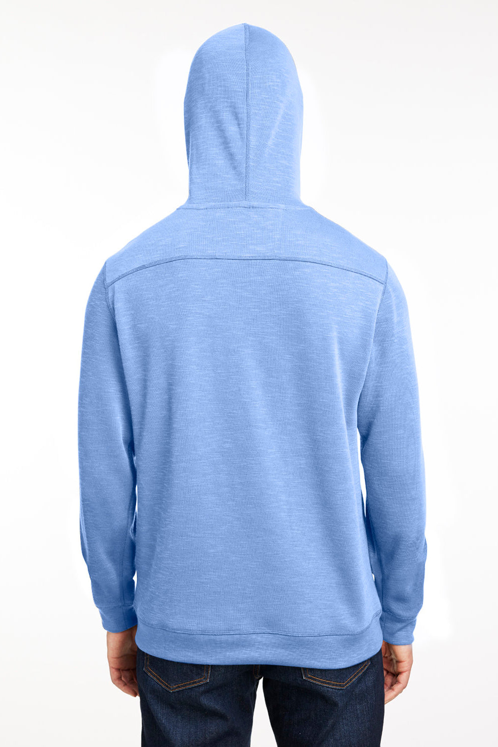 Nautica N17990 Mens Sun Surfer Supreme Hooded Sweatshirt Hoodie w/ Pockets Vintage Mavi Blue Model Back