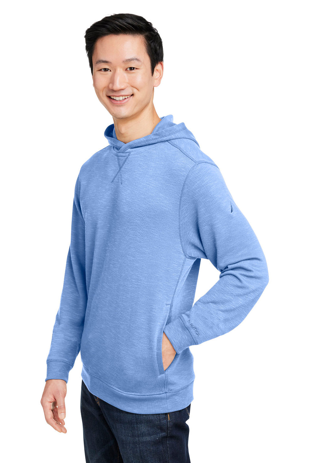 Nautica N17990 Mens Sun Surfer Supreme Hooded Sweatshirt Hoodie w/ Pockets Vintage Mavi Blue Model 3q