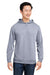 Nautica N17990 Mens Sun Surfer Supreme Hooded Sweatshirt Hoodie w/ Pockets Vintage Pebble Grey Model Front