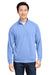 Nautica N17991 Mens Sun Surfer Supreme 1/4 Zip Sweatshirt w/ Pockets Vintage Mavi Blue Model Front