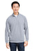 Nautica N17991 Mens Sun Surfer Supreme 1/4 Zip Sweatshirt w/ Pockets Vintage Pebble Grey Model Front