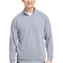 Nautica Mens Sun Surfer Supreme 1/4 Zip Sweatshirt w/ Pockets - Vintage Pebble Grey