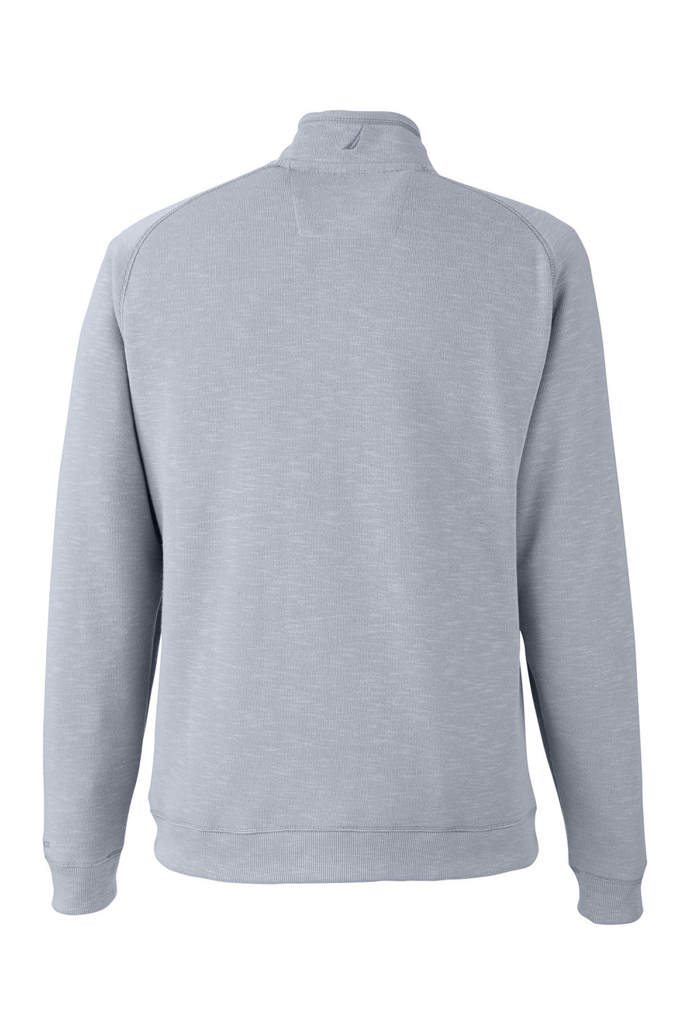 Nautica N17991 Mens Sun Surfer Supreme 1/4 Zip Sweatshirt w/ Pockets Vintage Pebble Grey Flat Back