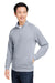 Nautica N17991 Mens Sun Surfer Supreme 1/4 Zip Sweatshirt w/ Pockets Vintage Pebble Grey Model 3q