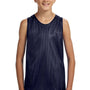 A4 Youth Reversible Moisture Wicking Mesh Tank Top - Navy Blue/White