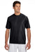 A4 N3142 Mens Performance Moisture Wicking Short Sleeve Crewneck T-Shirt Black Model Front