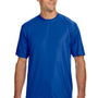 A4 Mens Performance Moisture Wicking Short Sleeve Crewneck T-Shirt - Royal Blue