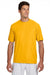 A4 N3142 Mens Performance Moisture Wicking Short Sleeve Crewneck T-Shirt Gold Model Front