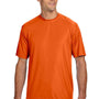 A4 Mens Performance Moisture Wicking Short Sleeve Crewneck T-Shirt - Orange