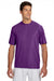 A4 N3142 Mens Performance Moisture Wicking Short Sleeve Crewneck T-Shirt Purple Model Front