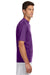 A4 N3142 Mens Performance Moisture Wicking Short Sleeve Crewneck T-Shirt Purple Model Side