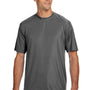 A4 Mens Performance Moisture Wicking Short Sleeve Crewneck T-Shirt - Graphite Grey