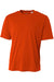 A4 N3142 Mens Performance Moisture Wicking Short Sleeve Crewneck T-Shirt Orange Flat Front