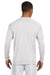 A4 N3165 Mens Performance Moisture Wicking Long Sleeve Crewneck T-Shirt White Model Back