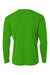 A4 N3165 Mens Performance Moisture Wicking Long Sleeve Crewneck T-Shirt Kelly Green Flat Back