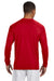 A4 N3165 Mens Performance Moisture Wicking Long Sleeve Crewneck T-Shirt Scarlet Red Model Back