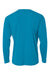 A4 N3165 Mens Performance Moisture Wicking Long Sleeve Crewneck T-Shirt Electric Blue Flat Back