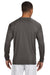 A4 N3165 Mens Performance Moisture Wicking Long Sleeve Crewneck T-Shirt Graphite Grey Model Back