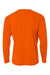 A4 N3165 Mens Performance Moisture Wicking Long Sleeve Crewneck T-Shirt Safety Orange Flat Back