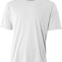 A4 Mens Sprint Performance Moisture Wicking Short Sleeve Crewneck T-Shirt - White
