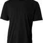 A4 Mens Sprint Performance Moisture Wicking Short Sleeve Crewneck T-Shirt - Black