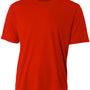 A4 Mens Sprint Performance Moisture Wicking Short Sleeve Crewneck T-Shirt - Scarlet Red