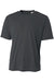 A4 N3402 Mens Sprint Performance Moisture Wicking Short Sleeve Crewneck T-Shirt Graphite Grey Flat Front
