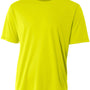 A4 Mens Sprint Performance Moisture Wicking Short Sleeve Crewneck T-Shirt - Safety Yellow
