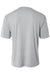 A4 N3402 Mens Sprint Performance Moisture Wicking Short Sleeve Crewneck T-Shirt Silver Grey Flat Back
