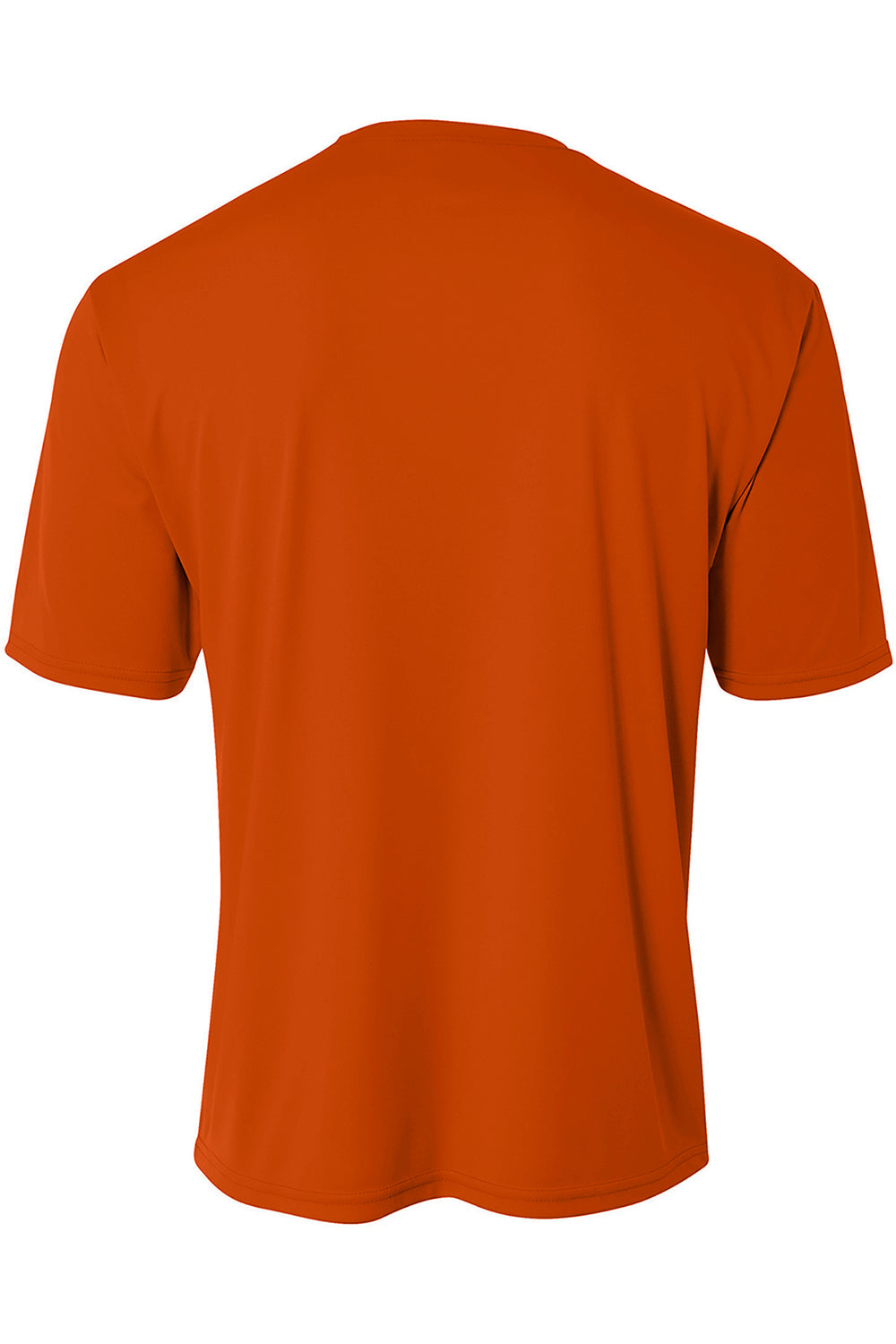 A4 N3402 Mens Sprint Performance Moisture Wicking Short Sleeve Crewneck T-Shirt Athletic Orange Flat Back