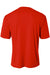 A4 N3402 Mens Sprint Performance Moisture Wicking Short Sleeve Crewneck T-Shirt Scarlet Red Flat Back