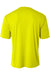 A4 N3402 Mens Sprint Performance Moisture Wicking Short Sleeve Crewneck T-Shirt Safety Yellow Flat Back