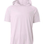 A4 Mens Performance Moisture Wicking Short Sleeve Hooded T-Shirt Hoodie - White