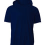 A4 Mens Performance Moisture Wicking Short Sleeve Hooded T-Shirt Hoodie - Navy Blue