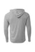 A4 N3409 Mens Performance Moisture Wicking Long Sleeve Hooded T-Shirt Hoodie Graphite Grey Flat Back