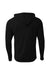A4 N3409 Mens Performance Moisture Wicking Long Sleeve Hooded T-Shirt Hoodie Black Flat Back