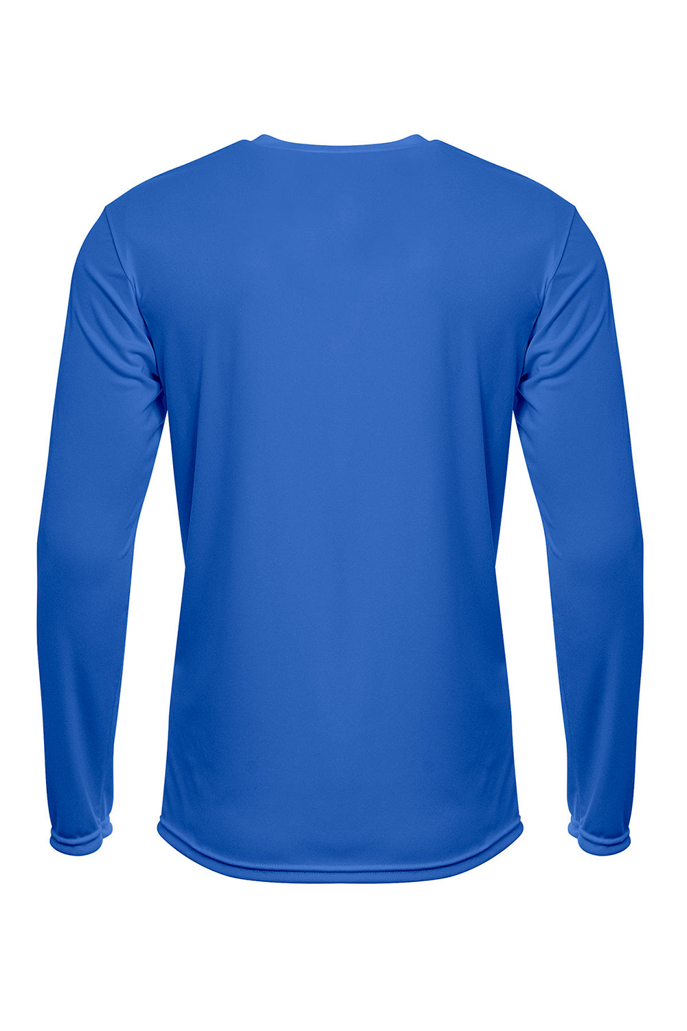 A4 N3425 Mens Sprint Moisture Wicking Long Sleeve Crewneck T-Shirt Royal Blue Flat Back