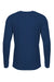 A4 N3425 Mens Sprint Moisture Wicking Long Sleeve Crewneck T-Shirt Navy Blue Flat Back