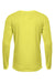 A4 N3425 Mens Sprint Moisture Wicking Long Sleeve Crewneck T-Shirt Safety Yellow Flat Back