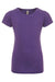 Next Level N3710/3710 Youth Princess Fine Jersey Short Sleeve Crewneck T-Shirt Purple Rush Flat Front