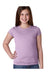 Next Level N3710/3710 Youth Princess Fine Jersey Short Sleeve Crewneck T-Shirt Lilac Puple Model Front