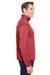 A4 N4010 Mens Tonal Space Dye Performance Moisture Wicking 1/4 Zip Sweatshirt Red Model Side