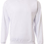 A4 Mens Sprint Tech Fleece Crewneck Sweatshirt - White