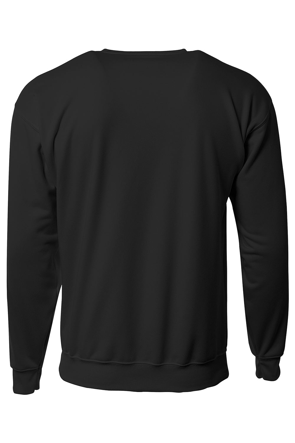 A4 N4275 Mens Sprint Tech Fleece Crewneck Sweatshirt Black Flat Back