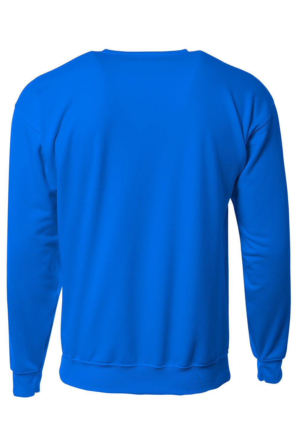 A4 N4275 Mens Sprint Tech Fleece Crewneck Sweatshirt Royal Blue Flat Back